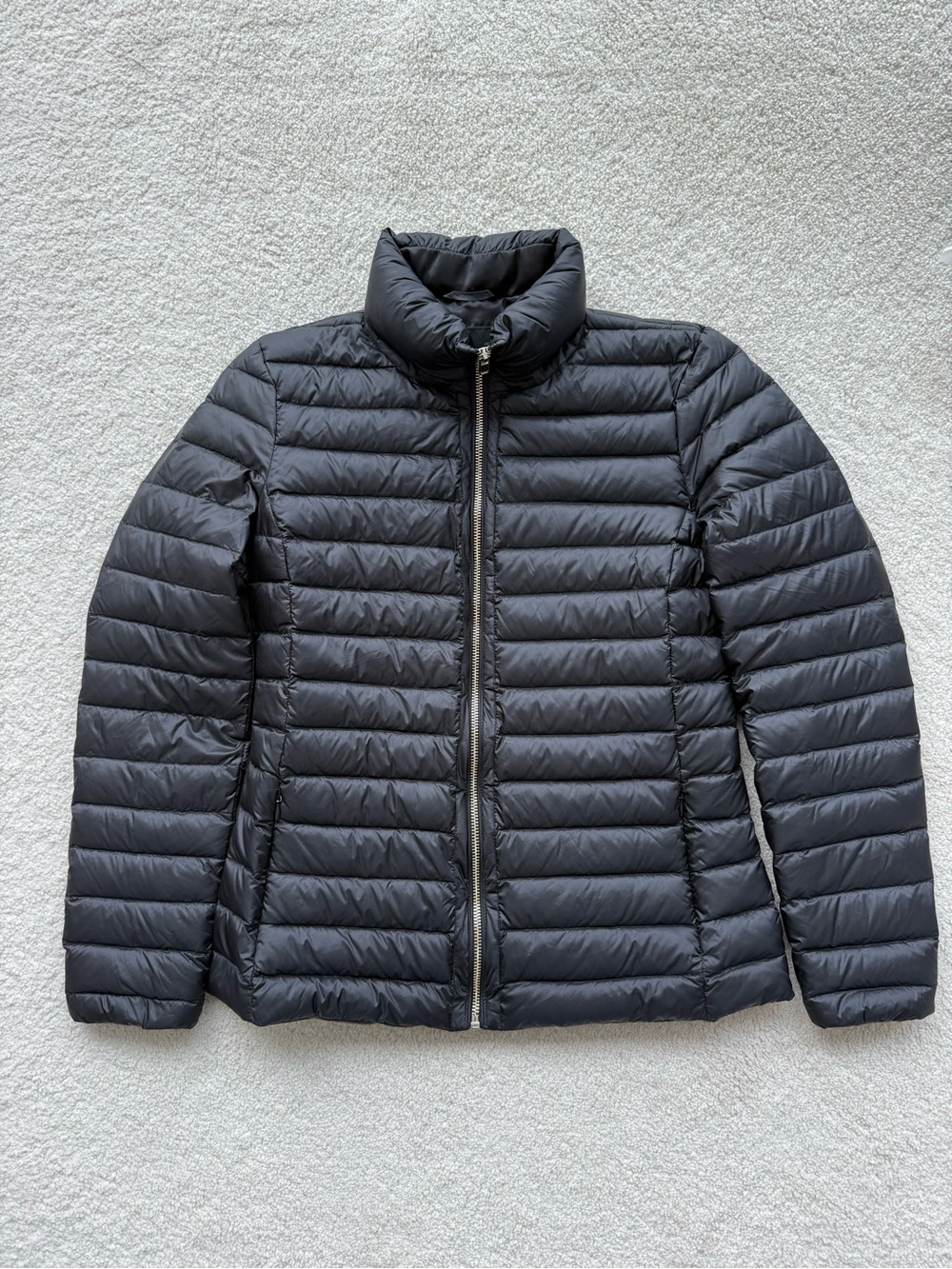 Massimo Dutti Black Lightweight Quilted Jacket